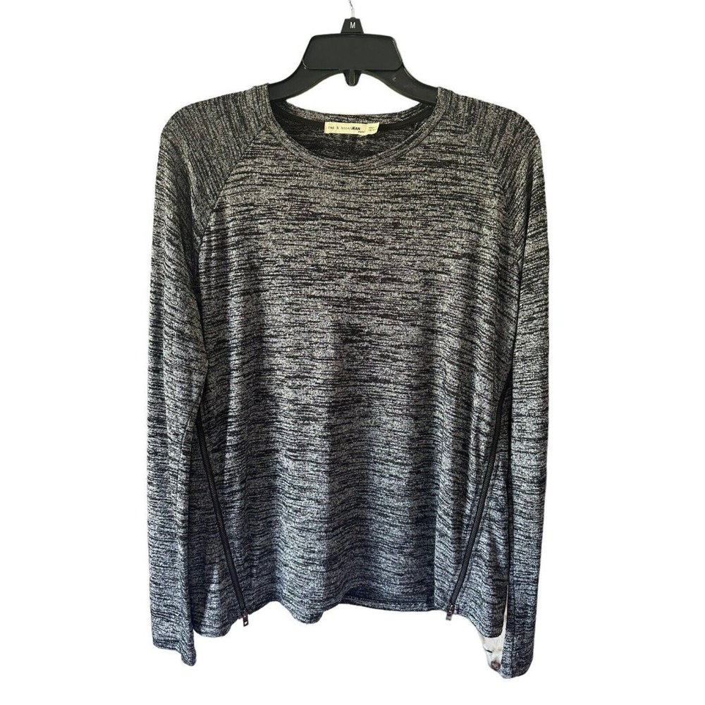 Rag And Bone Camden Zippered Heather Gray Long Sleeve Oversized XS‎ GUC #C4-5